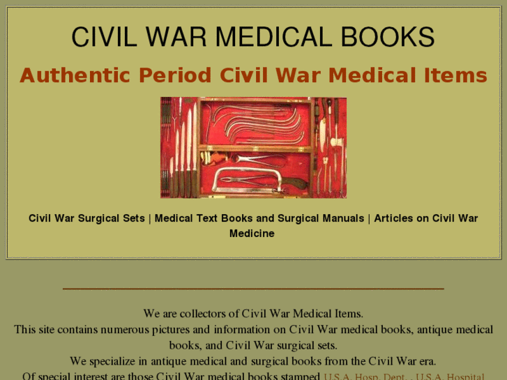 www.civilwarmedicalbooks.com