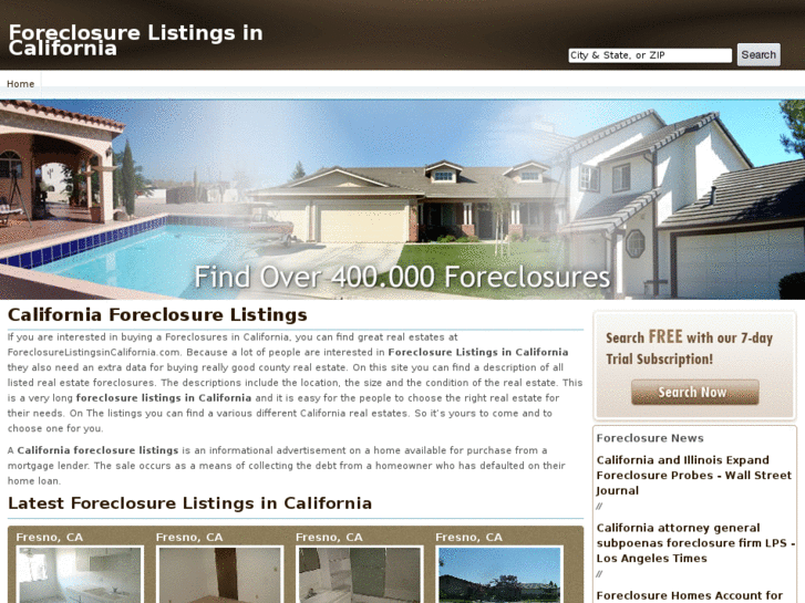 www.foreclosurelistingsincalifornia.com