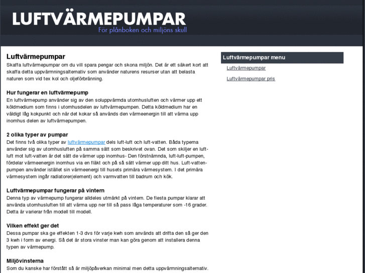 www.luftvarmepumpar.biz