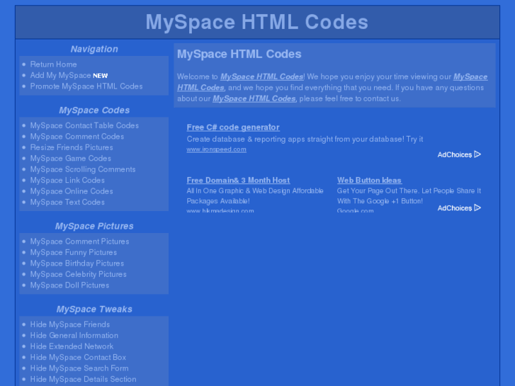 www.myspacehtmlcodes.us