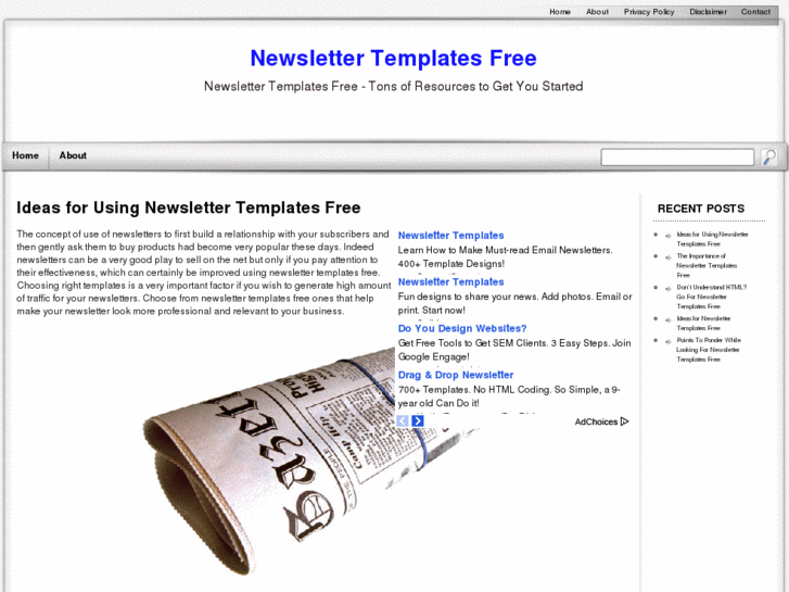 www.newslettertemplatesfree.org