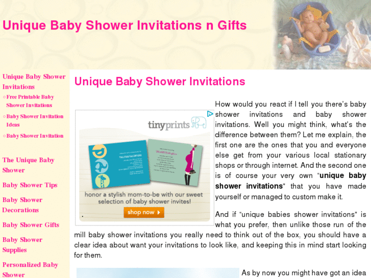 www.unique-baby-shower-invitations-n-gifts.info