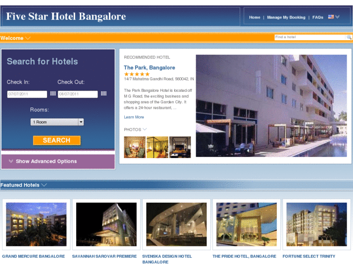 www.fivestarhotelbangalore.com