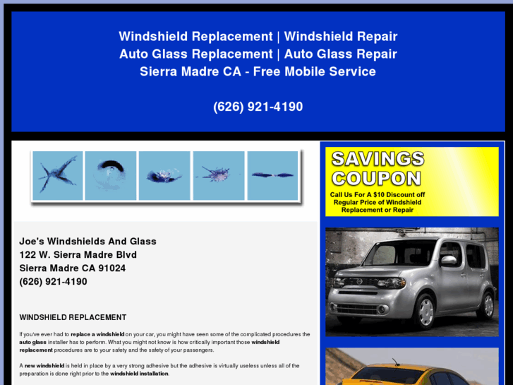 www.joeswindshieldsandglasssierramadreca.com