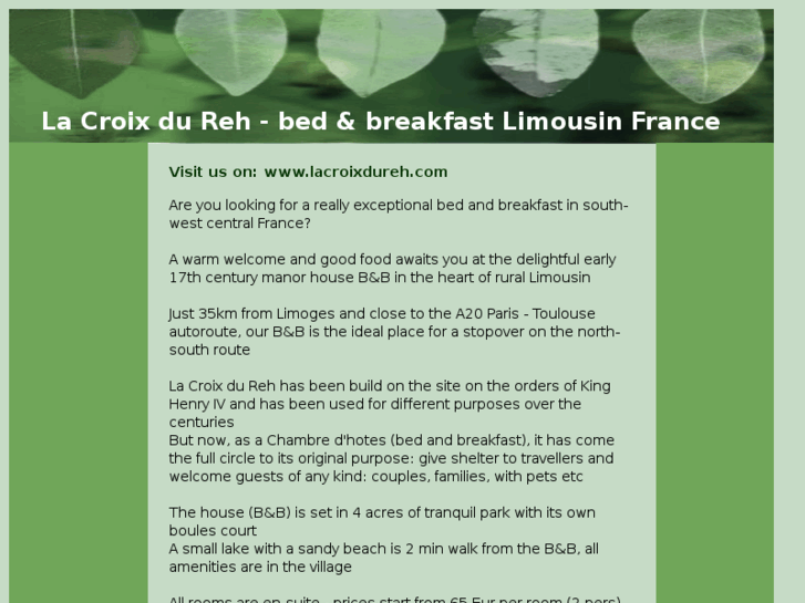 www.bedandbreakfastlimousinfrance.com