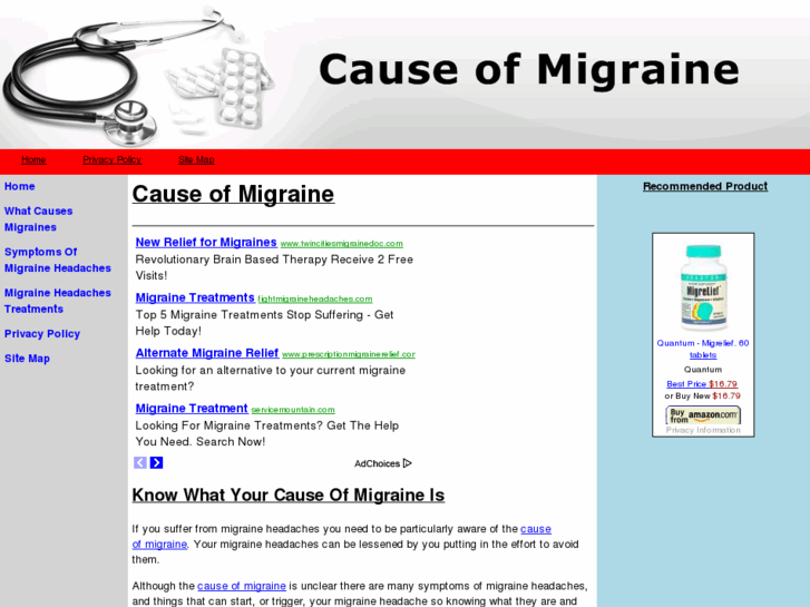 www.causeofmigraine.org