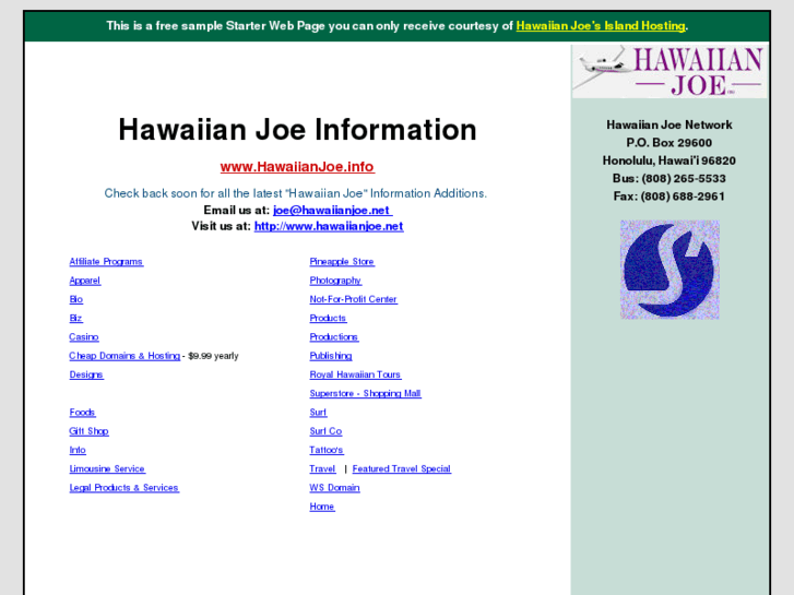 www.hawaiianjoe.info