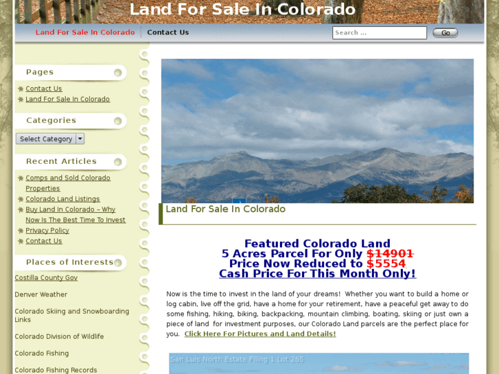 www.landforsaleincolorado.net