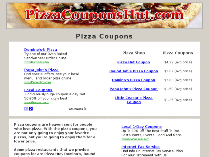 www.pizzacouponshut.com