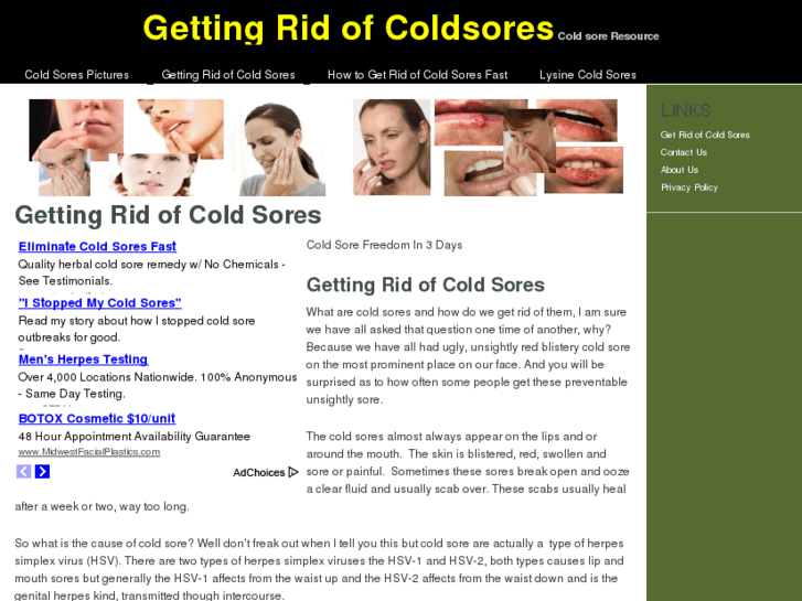 www.gettingridofcoldsores.com