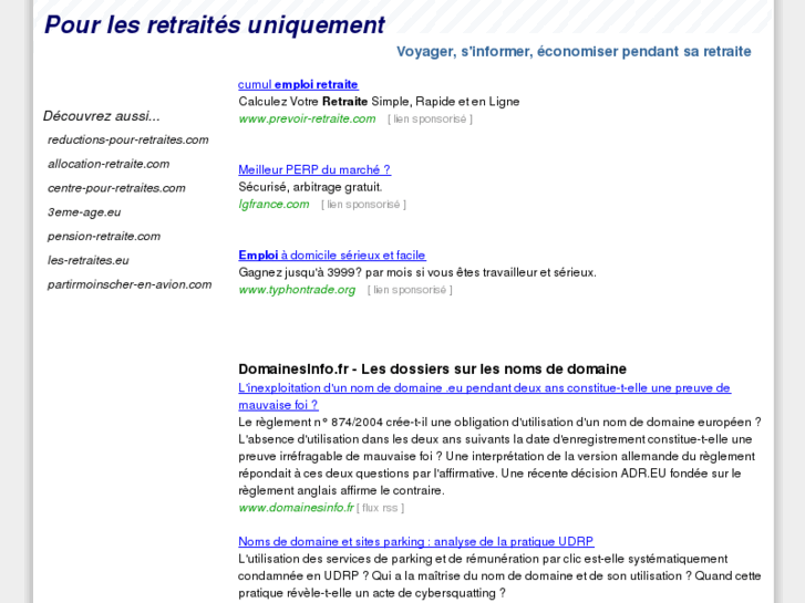 www.emploi-retraite.com