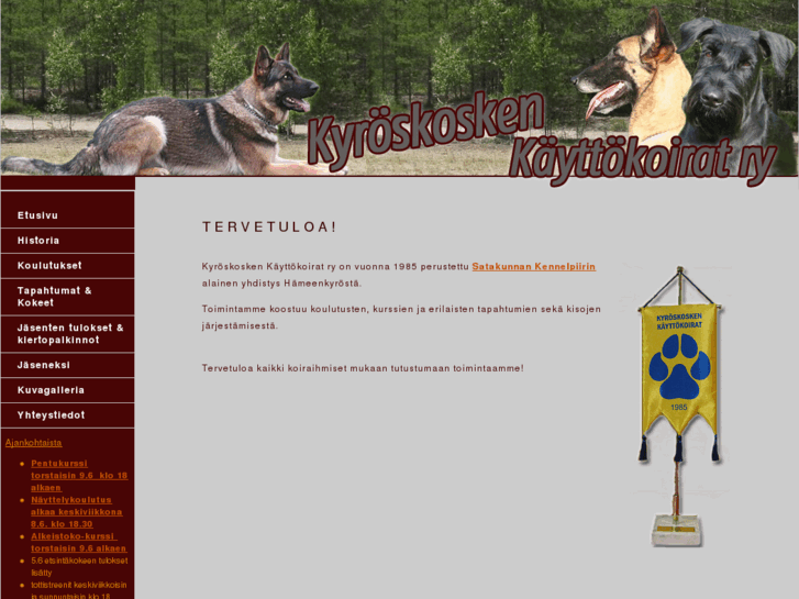 www.kyroskoskenkayttokoirat.com