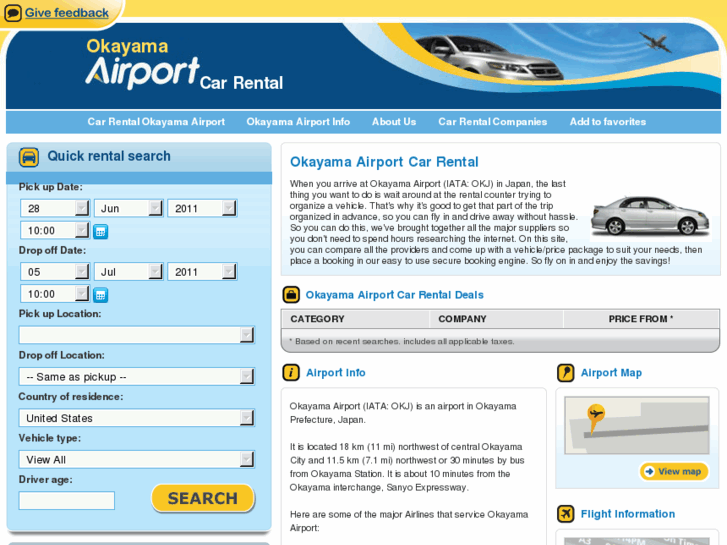 www.okayamaairportcarrental.com