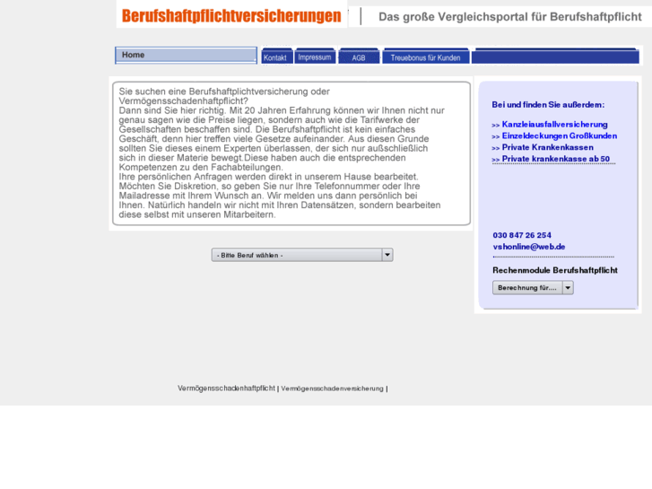 www.berufshaftpflichtversicherungen.com