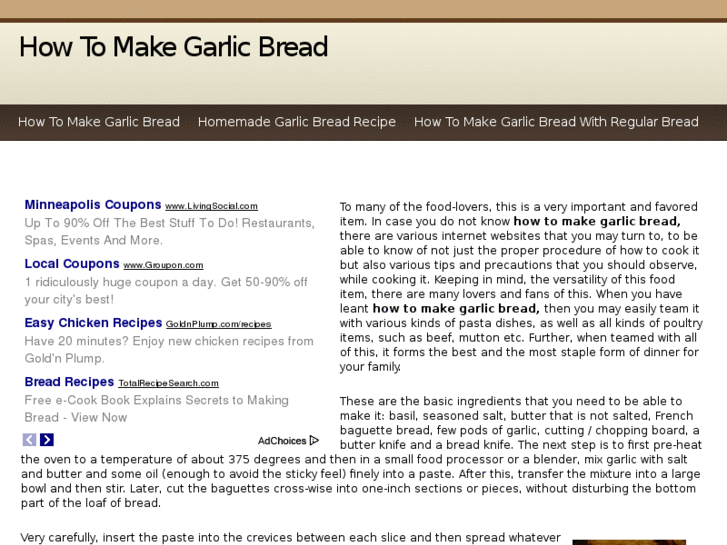 www.howtomakegarlicbread.info