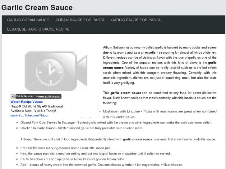 www.garliccreamsauce.com