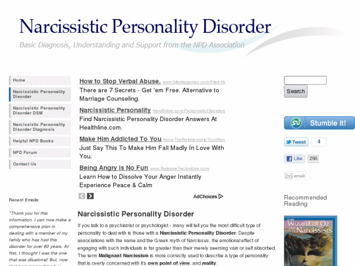 www.narcissisticpersonalitydisorder.org