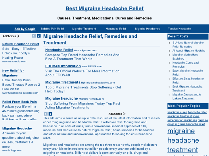 www.bestmigraineheadacherelief.com