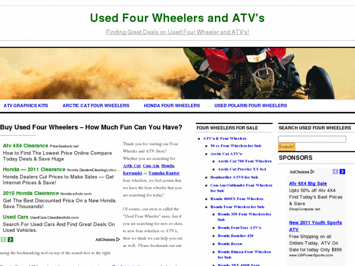 www.usedfourwheelers.net