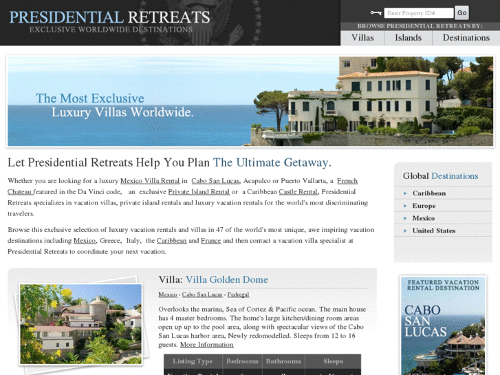 www.presidentialretreats.com