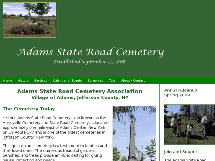 www.adamsstateroadcemetery.com