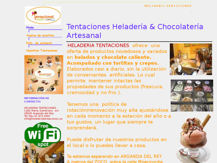 www.heladeriatentaciones.es