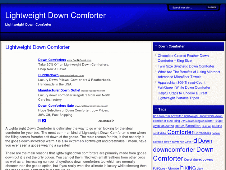 www.lightweightdowncomforter.com