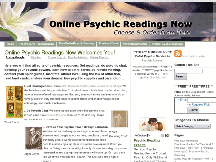 www.onlinepsychicreadingsnow.com