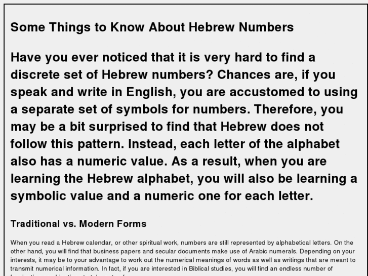 www.hebrew-numbers.com