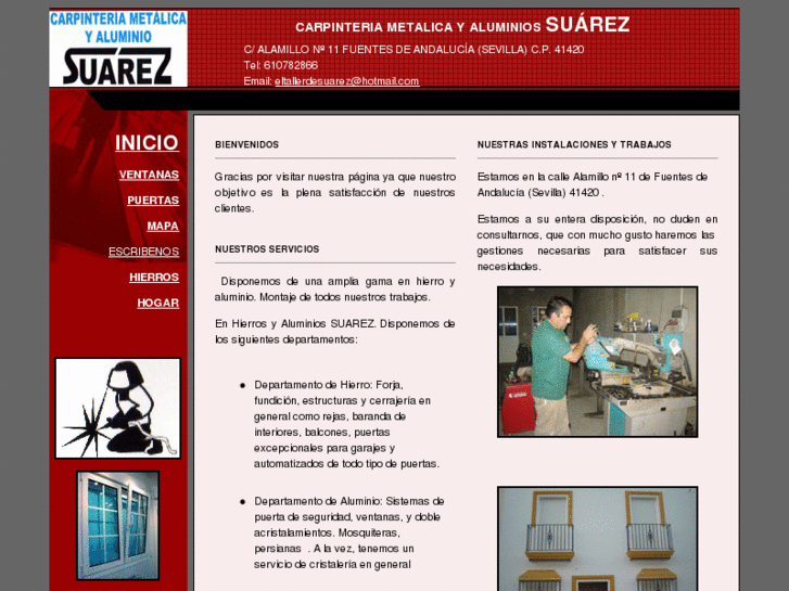 www.hierrosyaluminiosuarez.com