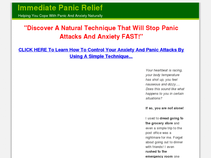 www.immediatepanicrelief.com