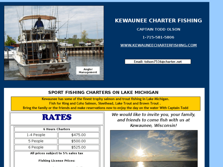 www.kewauneecharterfishing.com