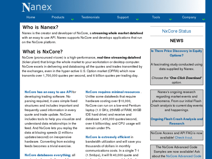 www.nanex.net