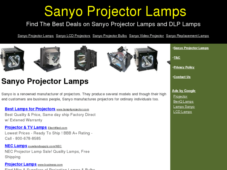 www.sanyoprojectorlamps.org