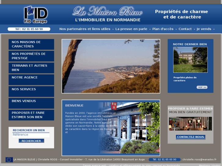 www.lamaisonbleue-immobilier.com