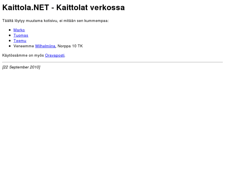 www.kaittola.net