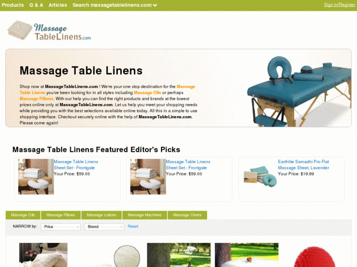 www.massagetablelinens.com