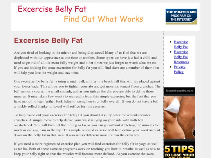 www.excercisebellyfat.com