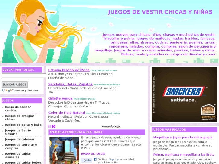 www.juegosvestirchicasninas.com