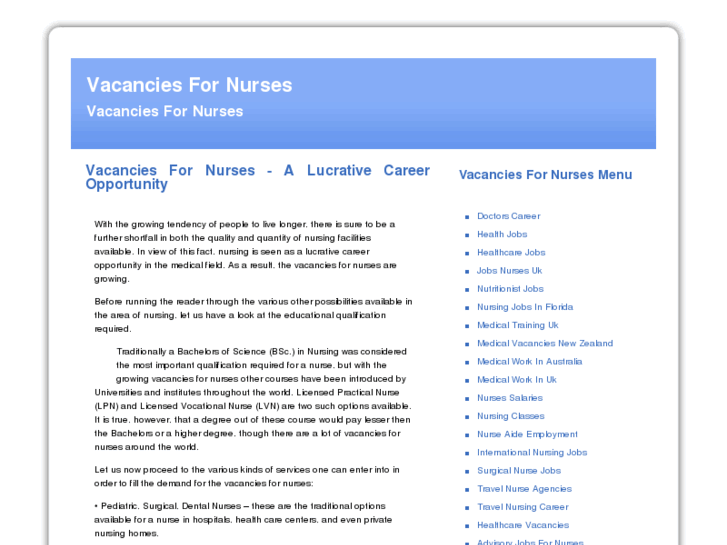 www.nurse-vacancies.com