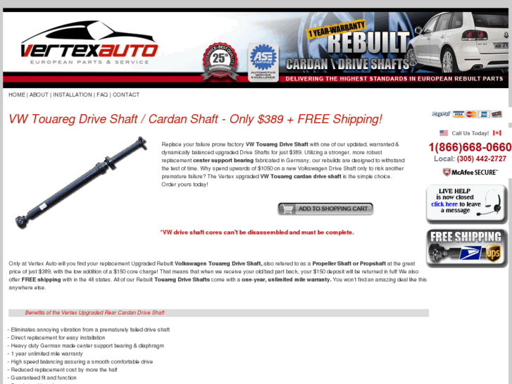 www.touaregdriveshaft.com