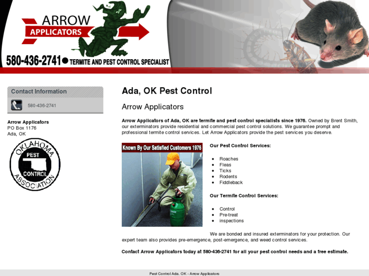 www.arrowpestcontrolada.com