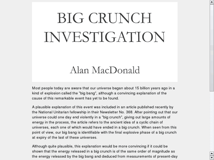 www.bigcrunchinvestigation.com