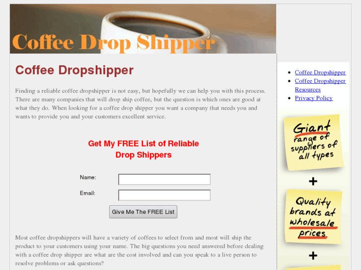 www.coffeedropshipper.com