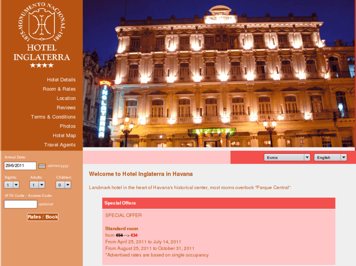 www.hotelinglaterra-cuba.com