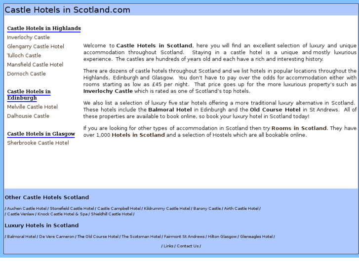 www.castlehotelsinscotland.com