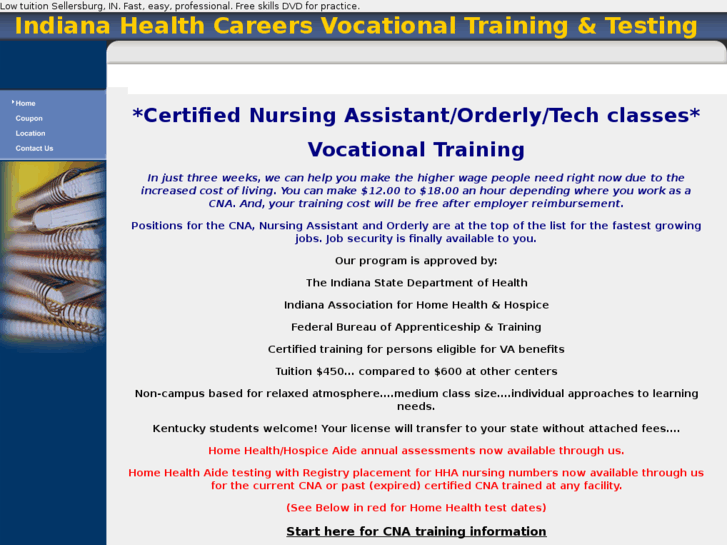 www.indianahealthcareertraining.com