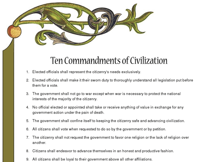 www.10commandmentsofcivilization.org