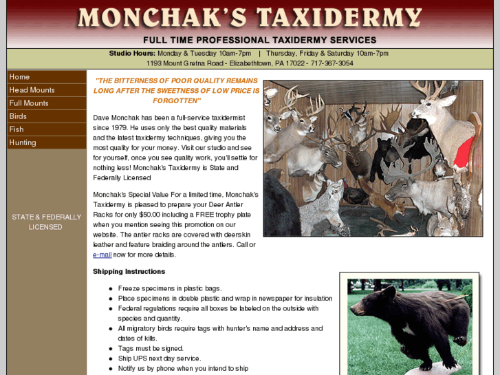 www.monchakstaxidermy.com