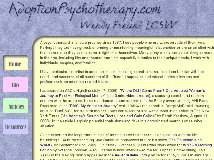 www.adoptionpsychotherapy.com